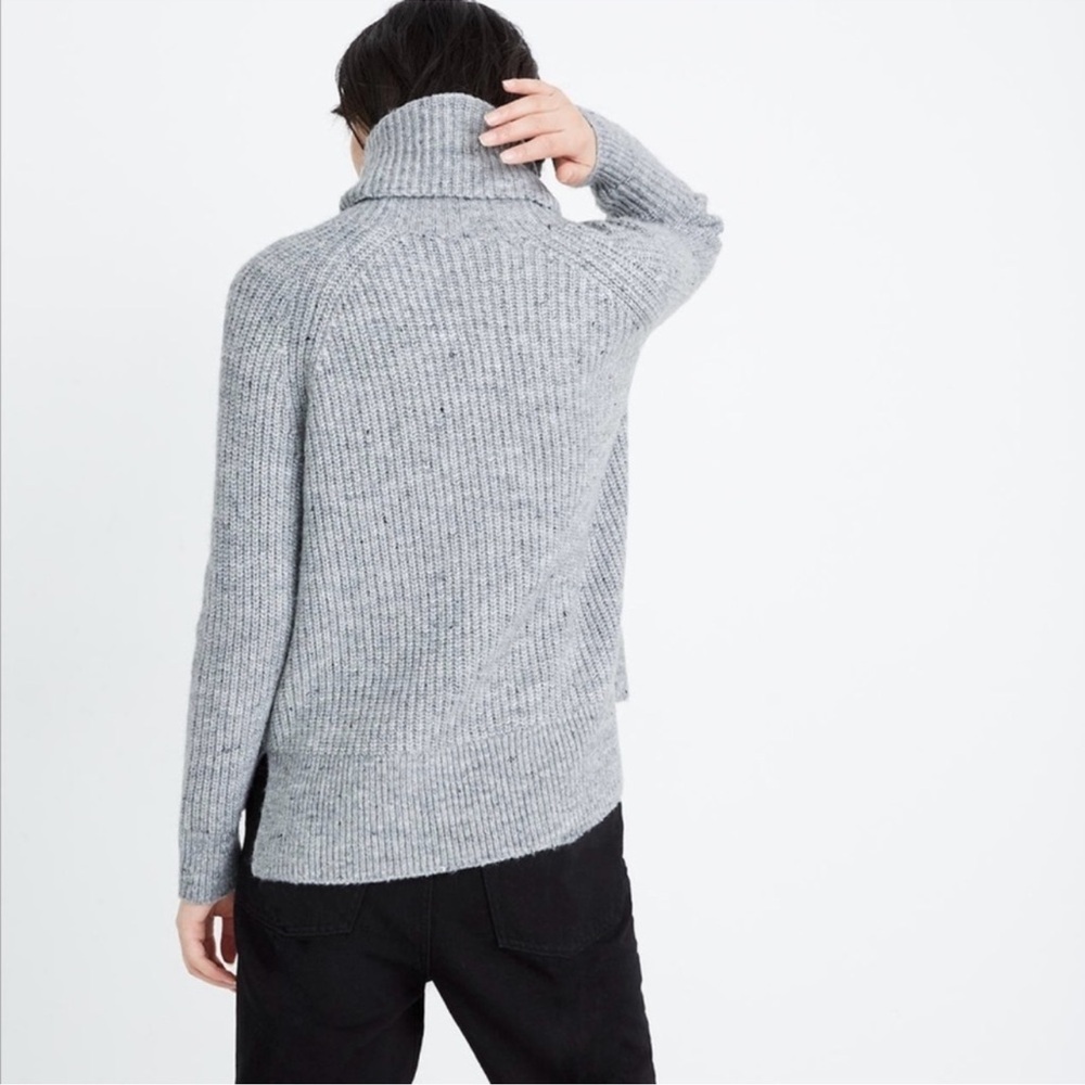 Madewell Donegal Mercer Gray Turtleneck Sweater size large - Picture 2 of 4